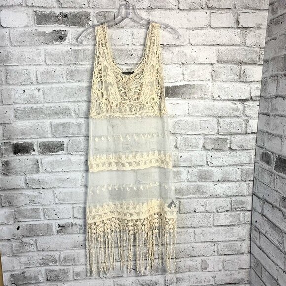 Suzy Shier Other - Suzy Shier Sheer Mesh Croquet Beach Coverup Tank Dress